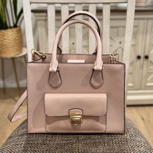 Michael Kors light pink, saffiano leather, top handle/ shoulder bag